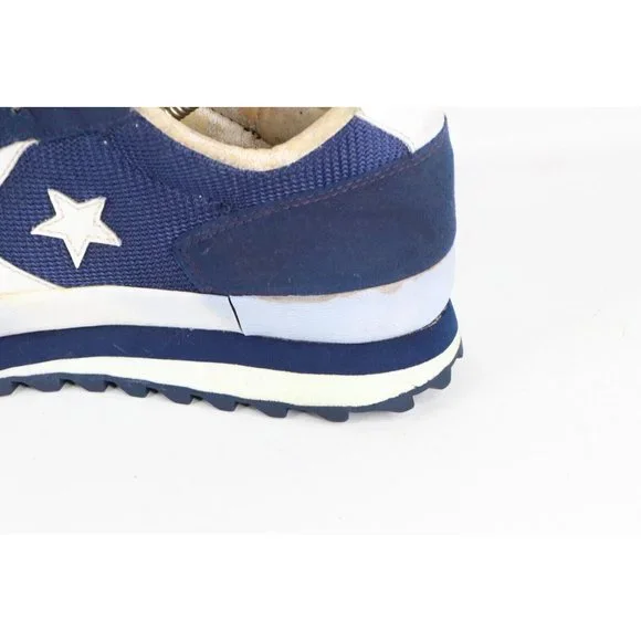 Vintage 90s Converse One Star Womens 9 Chunky Platform Shoes Sneakers Navy Blue